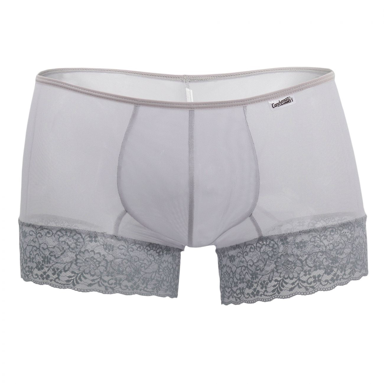 CandyMan 99407 Color Lace Boxer Trunks Gray