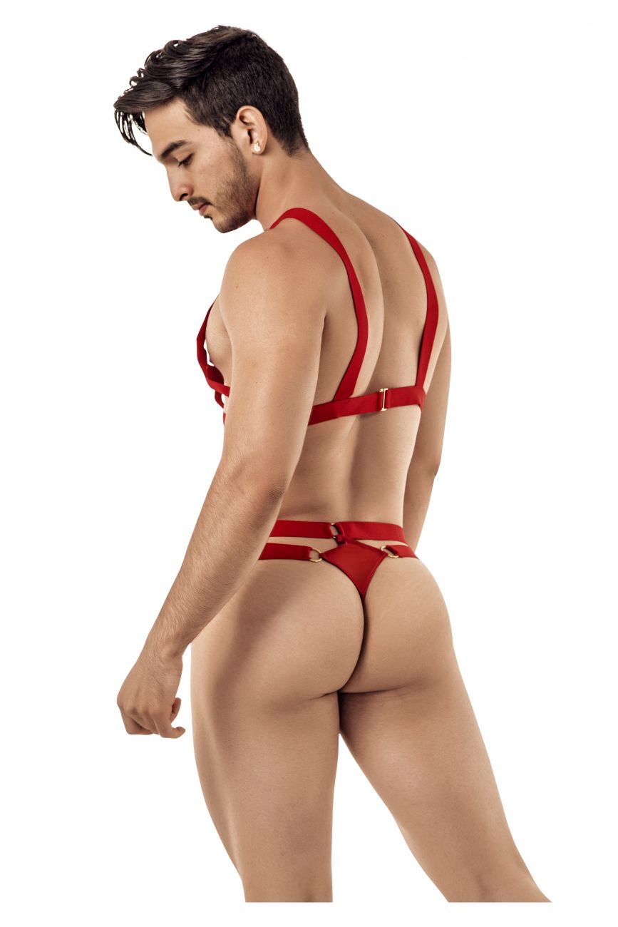 CandyMan 99419 Cage Harness Thongs Red