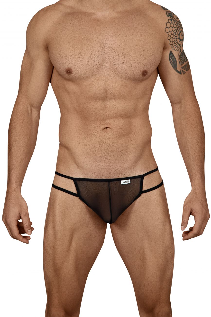 SALE - CandyMan 99435 Mesh Thongs Black
