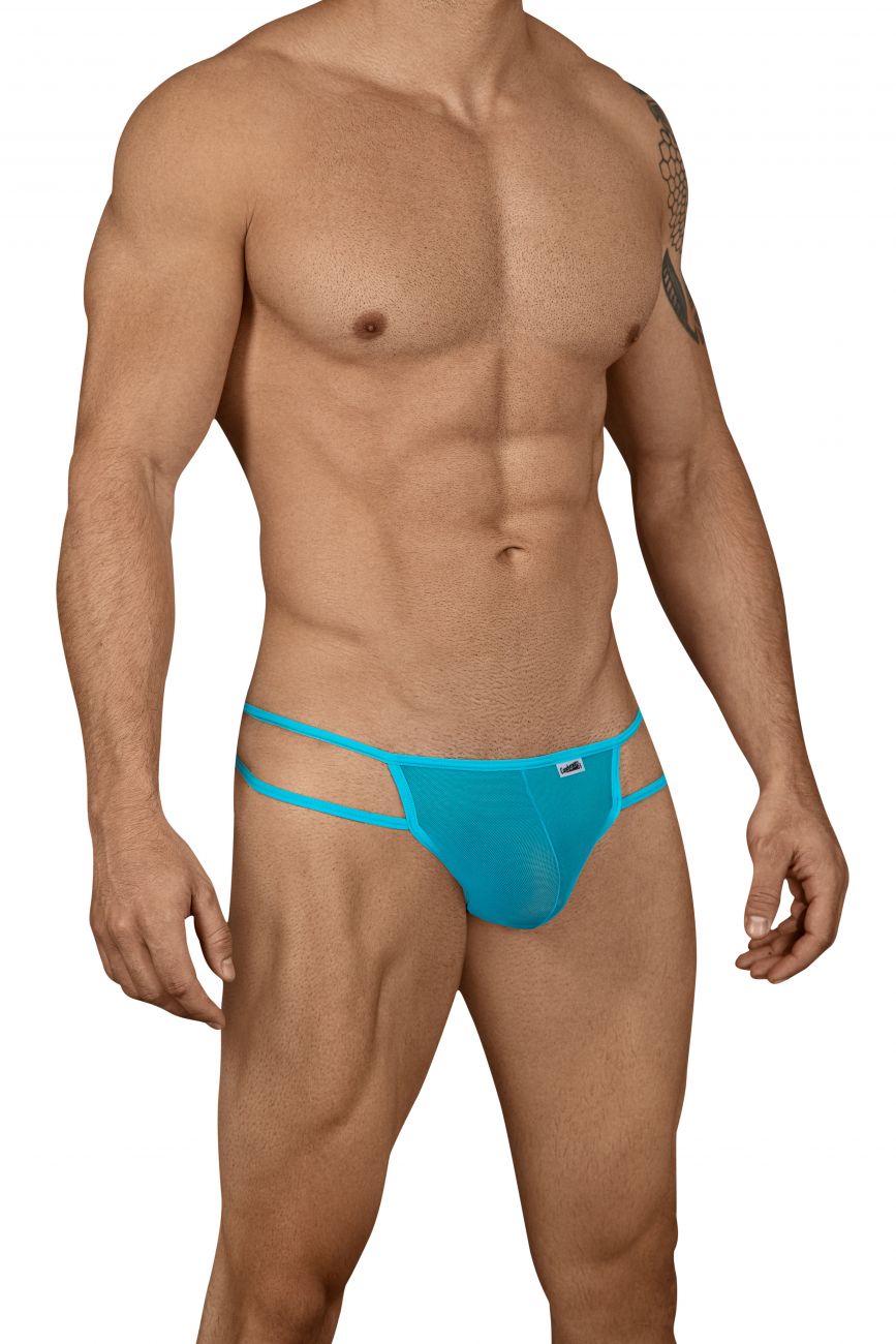 SALE - CandyMan 99435 Mesh Thongs Turquoise