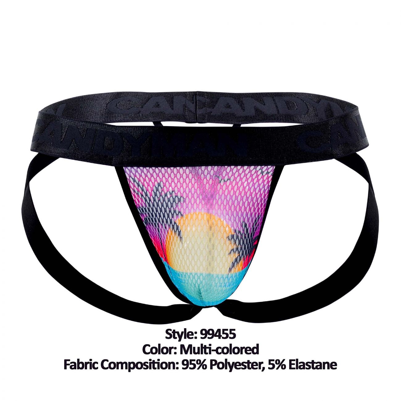 CandyMan 99455 Paradise Jockstrap-Thong Multi Coloured