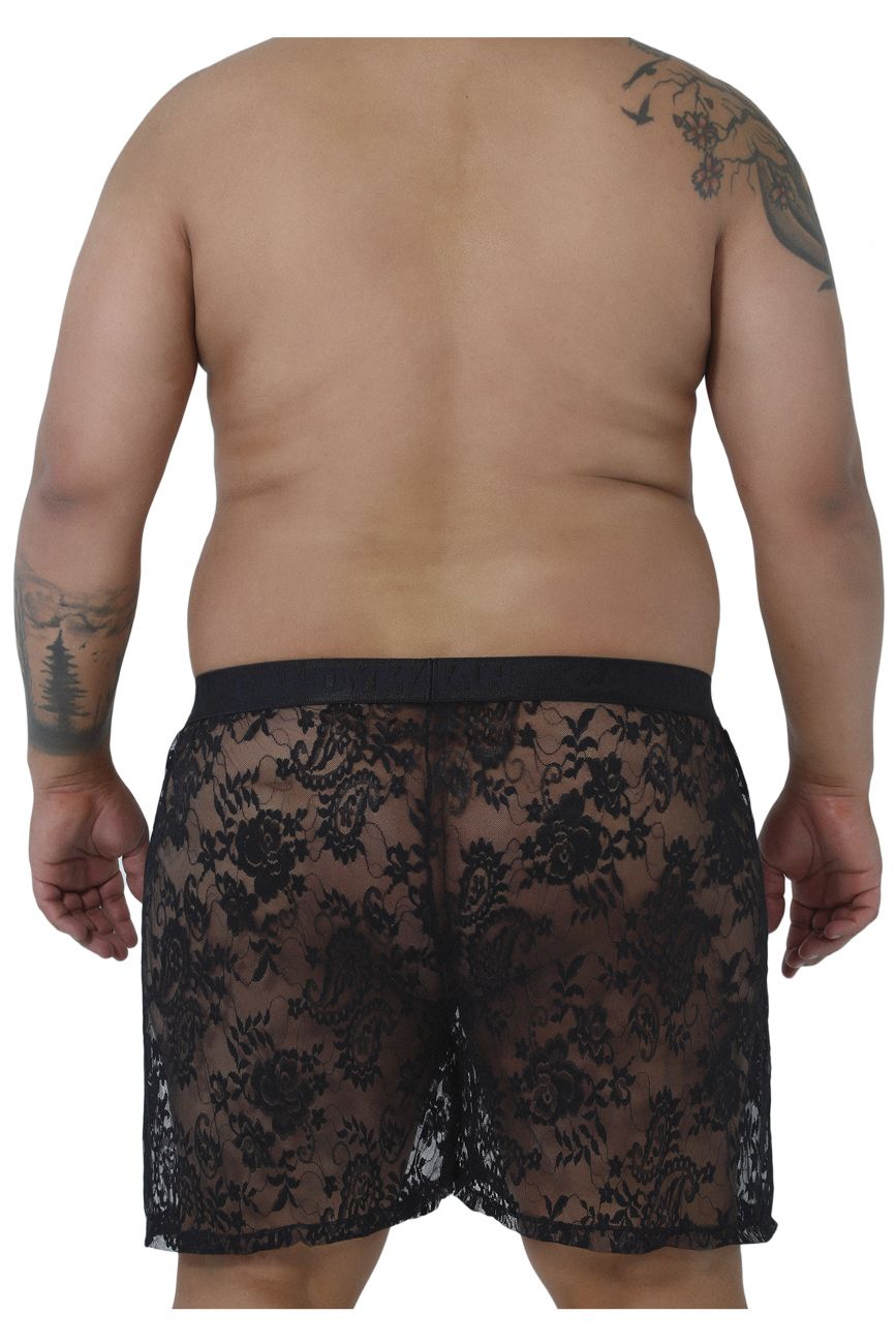 CandyMan 99464X Lace Shorts Black Plus Sizes