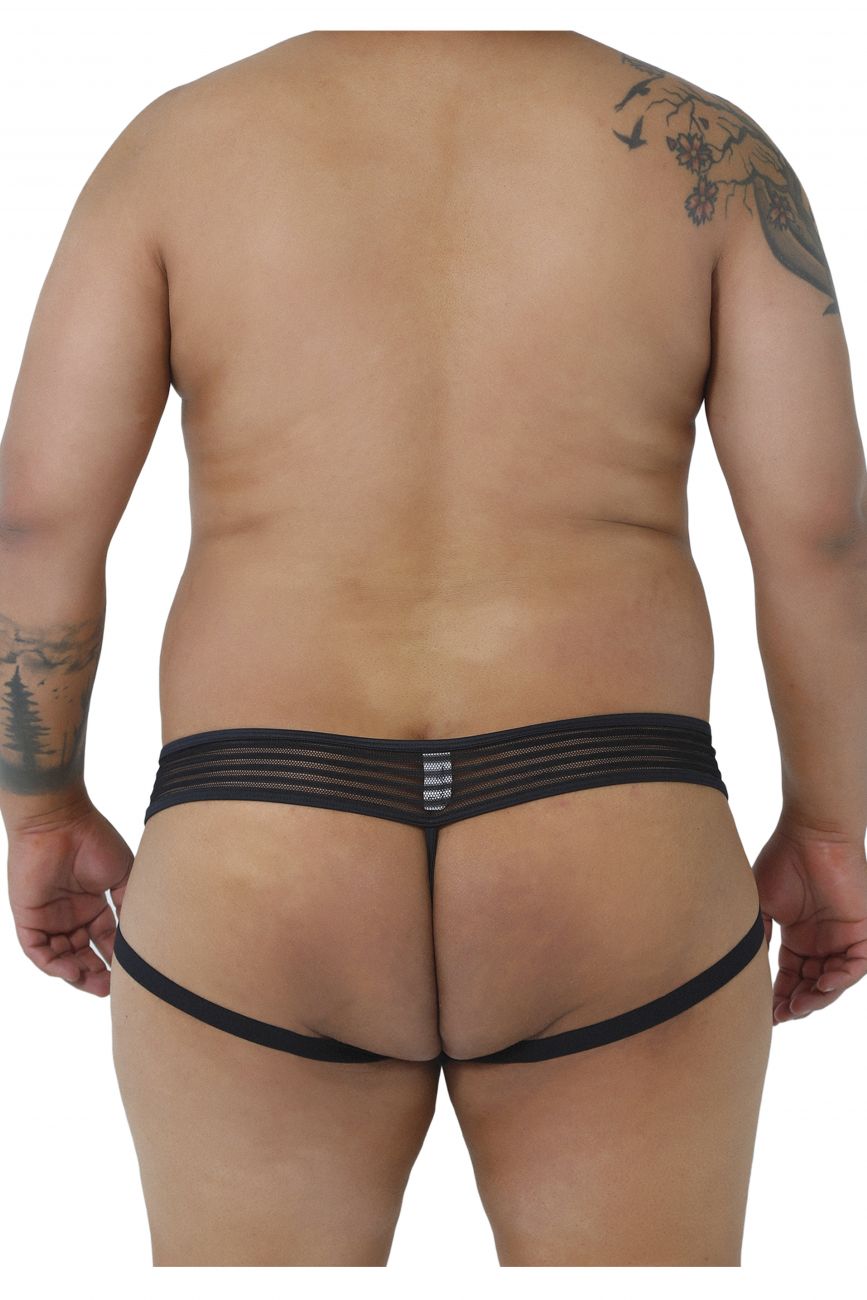 CandyMan 99493X G-String Jockstrap Black Plus Sizes