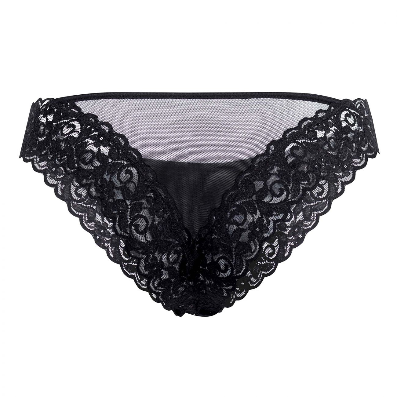 CandyMan 99506 Mesh-Lace Thongs Black