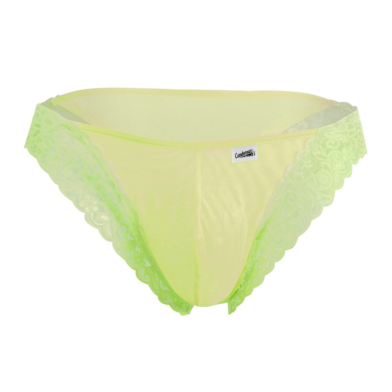 CandyMan 99506 Mesh-Lace Thongs Hot Green