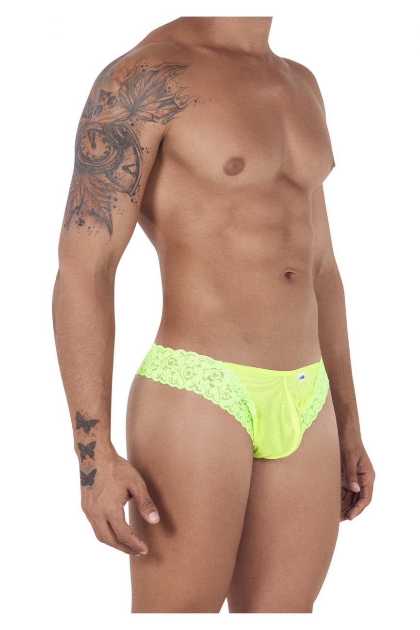 CandyMan 99506 Mesh-Lace Thongs Hot Green
