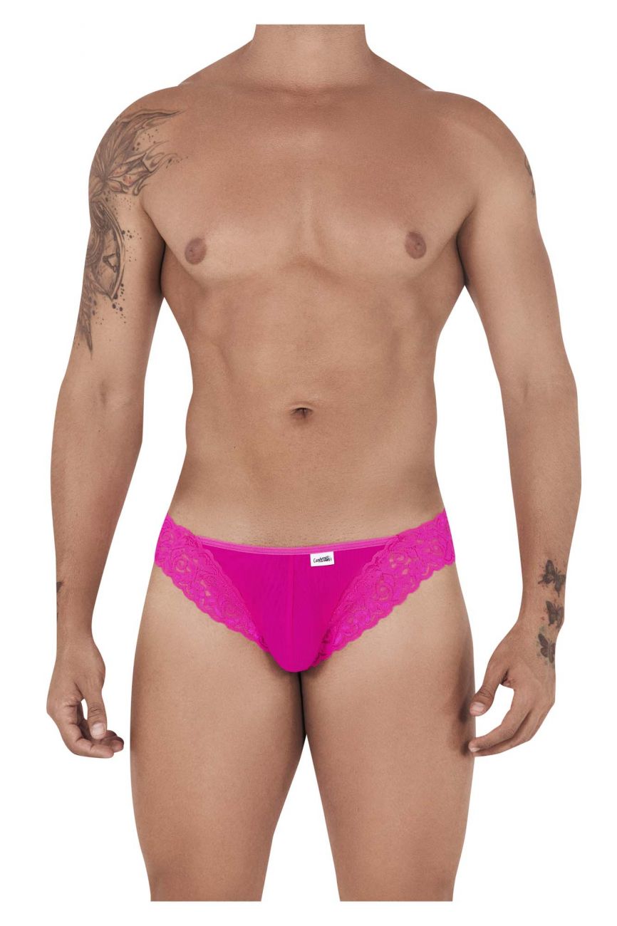 CandyMan 99506 Mesh-Lace Thongs Hot Pink