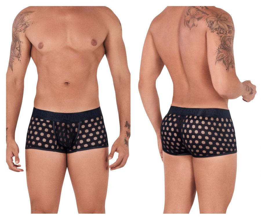 CandyMan 99511 Polka Mesh Trunks Black