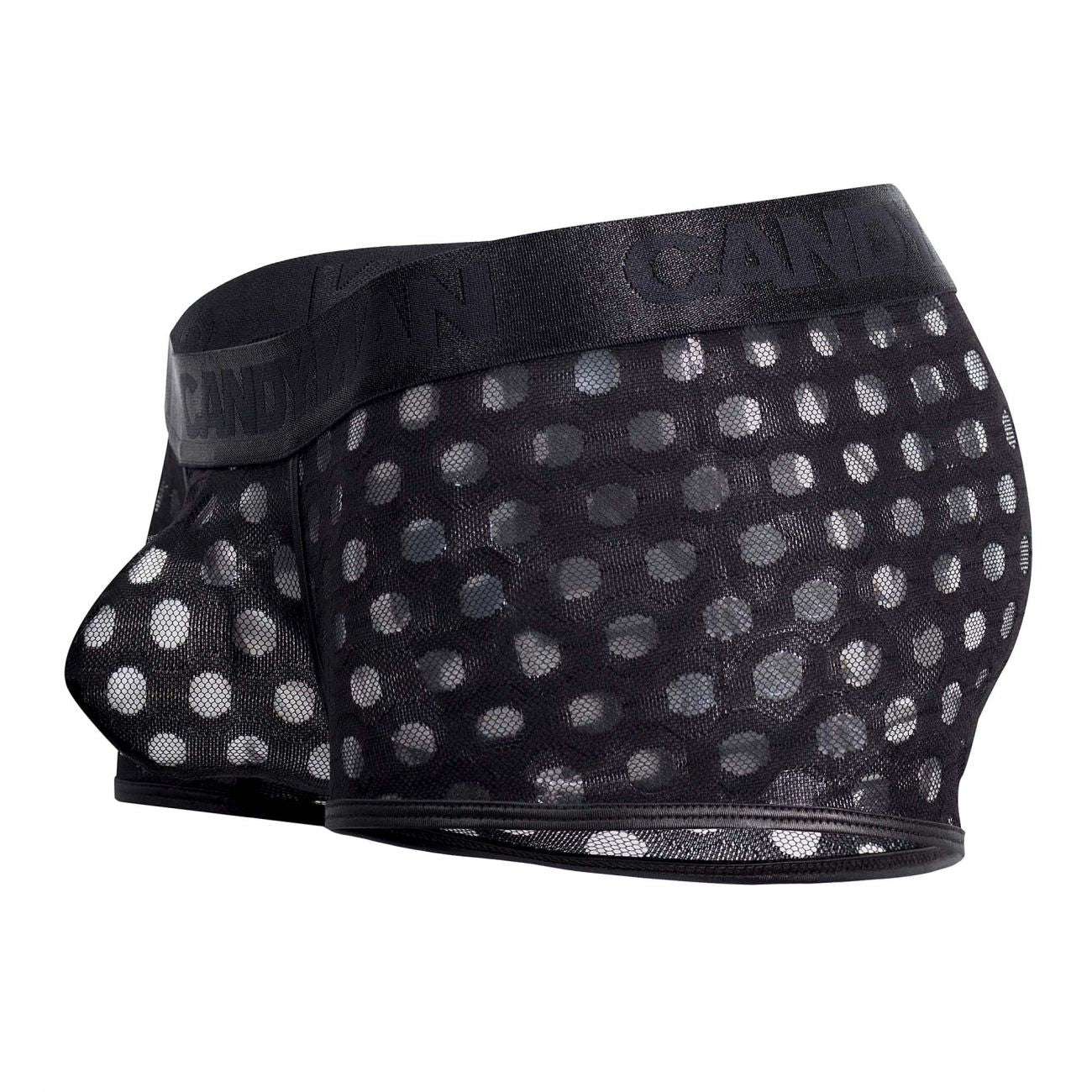 CandyMan 99511 Polka Mesh Trunks Black