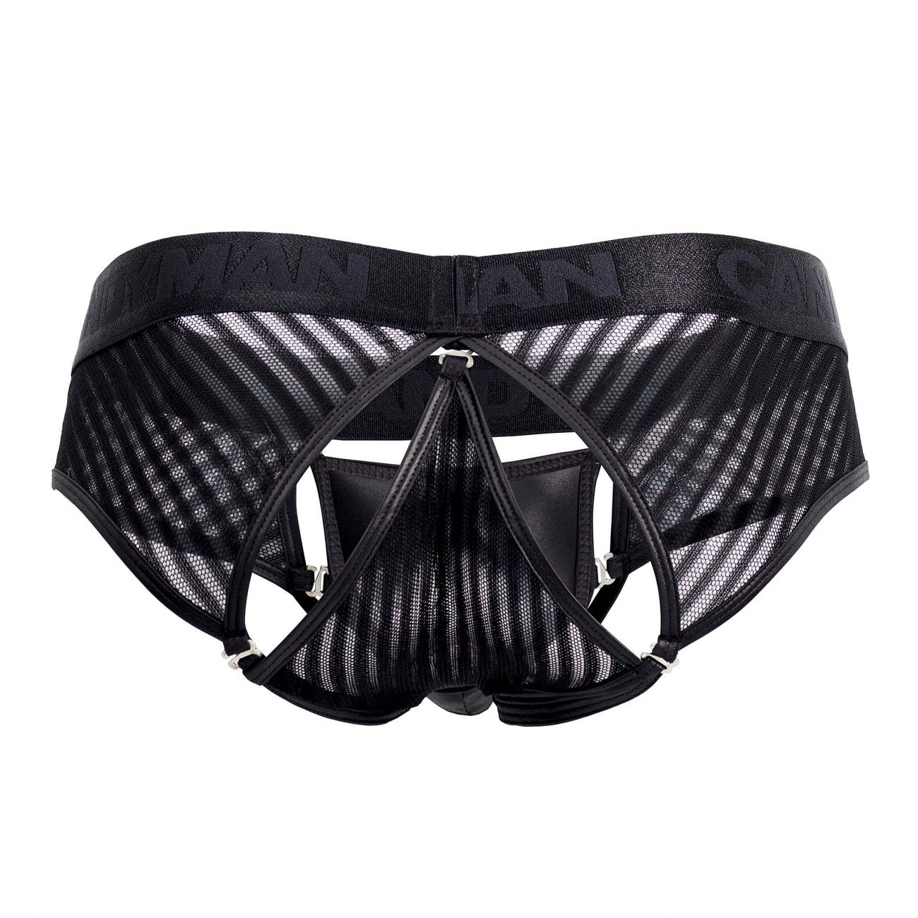 CandyMan 99512 Mesh-Stripes Bikini Black