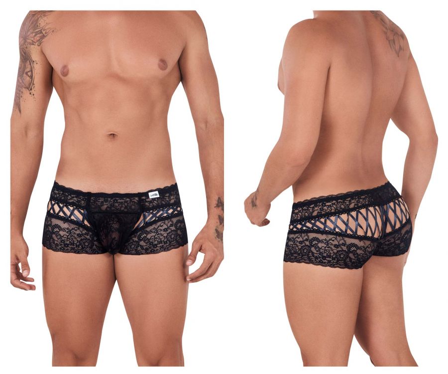 CandyMan 99513 Lace-Satin Trunks Black