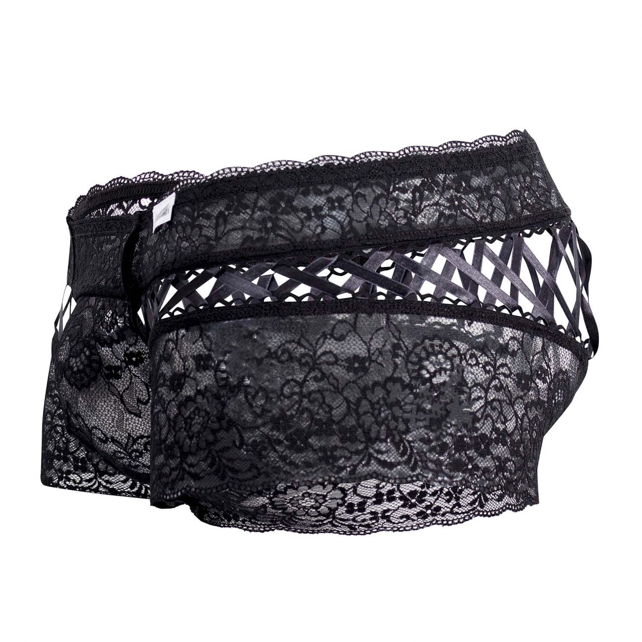 CandyMan 99513 Lace-Satin Trunks Black