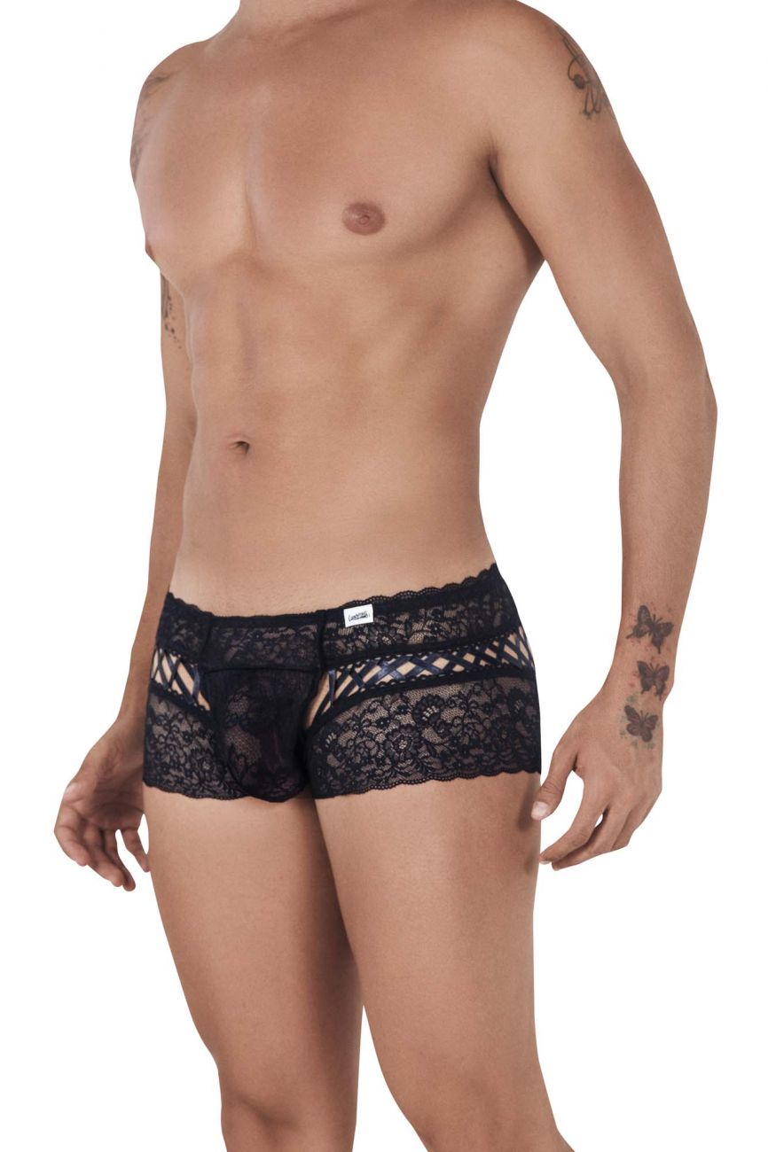 CandyMan 99513 Lace-Satin Trunks Black