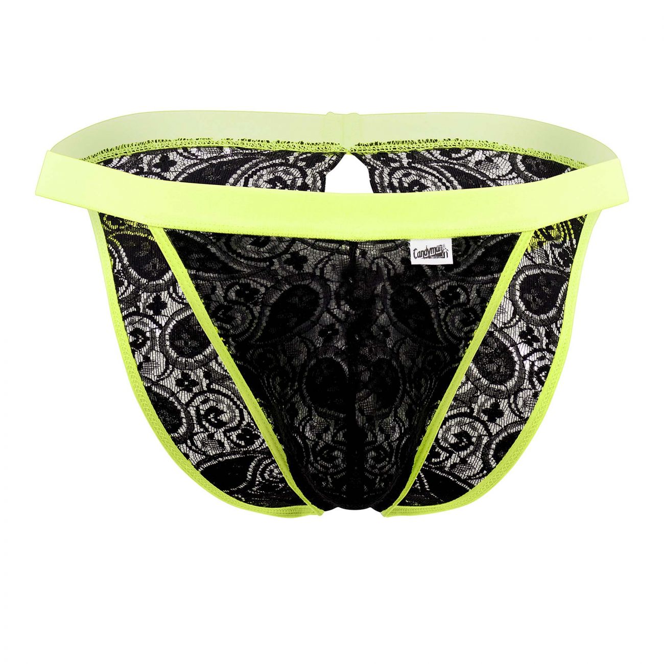 CandyMan 99554 Lace Peekaboo Bikini Black