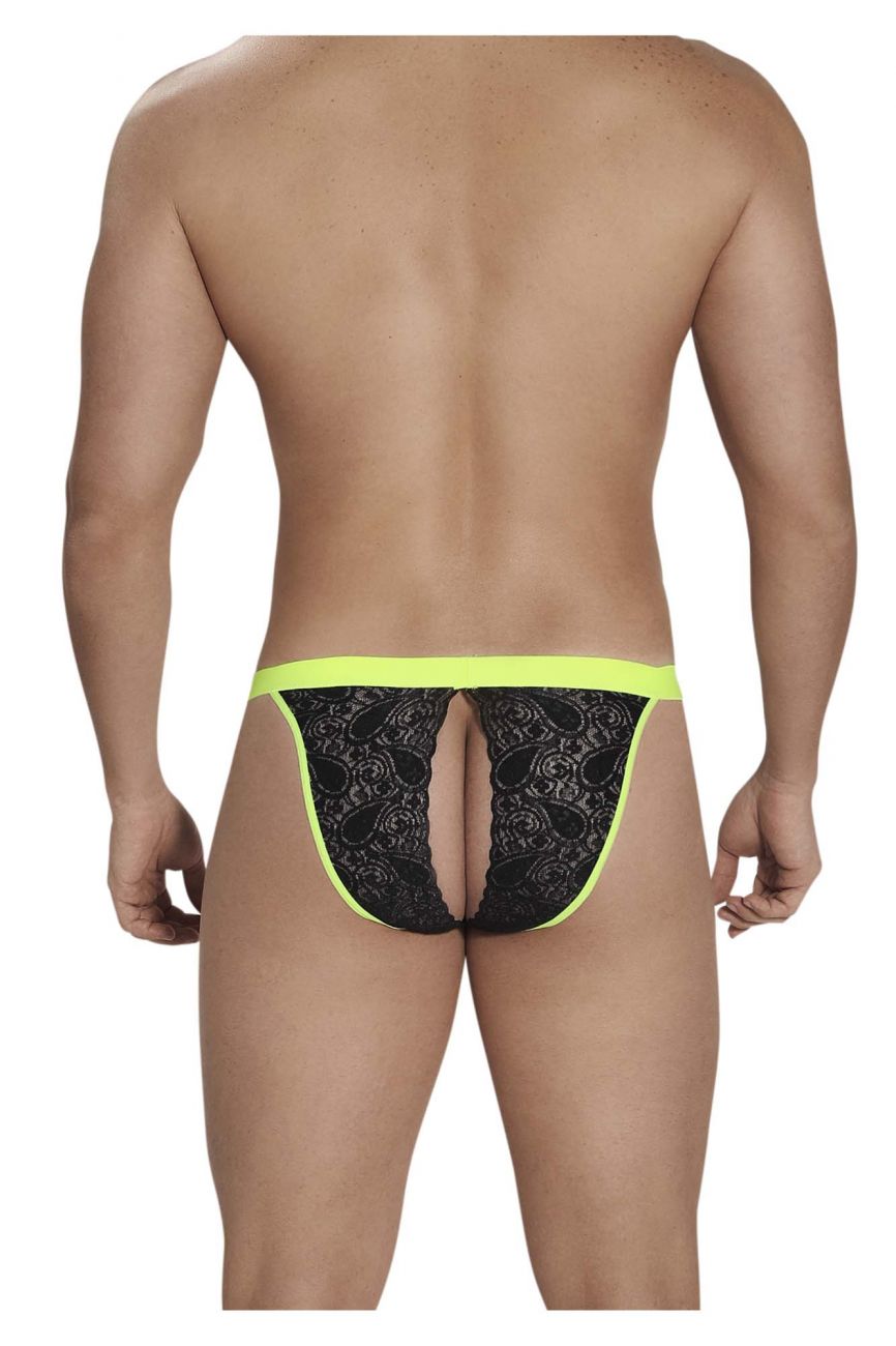CandyMan 99554 Lace Peekaboo Bikini Black