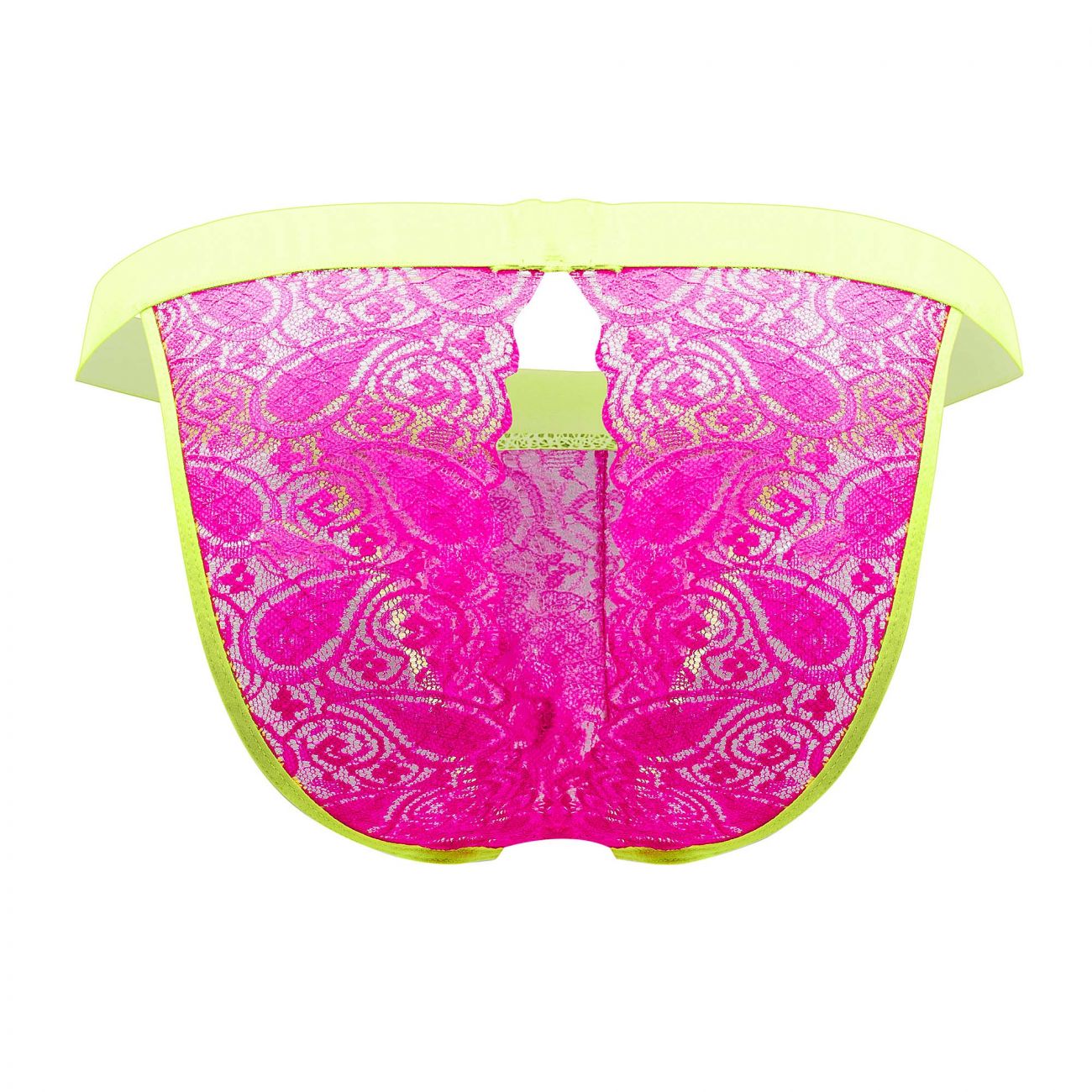 JCSTK - CandyMan 99554 Lace Peekaboo Bikini Hot Pink