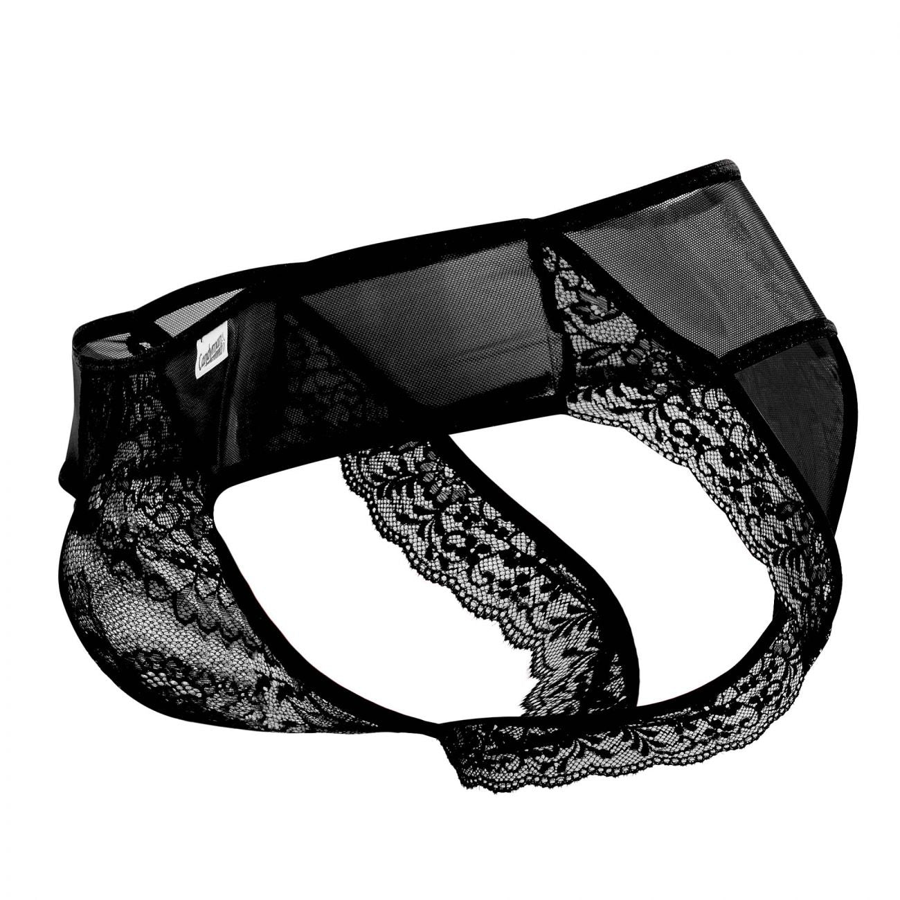 CandyMan 99565 Mesh-Lace Thongs Black