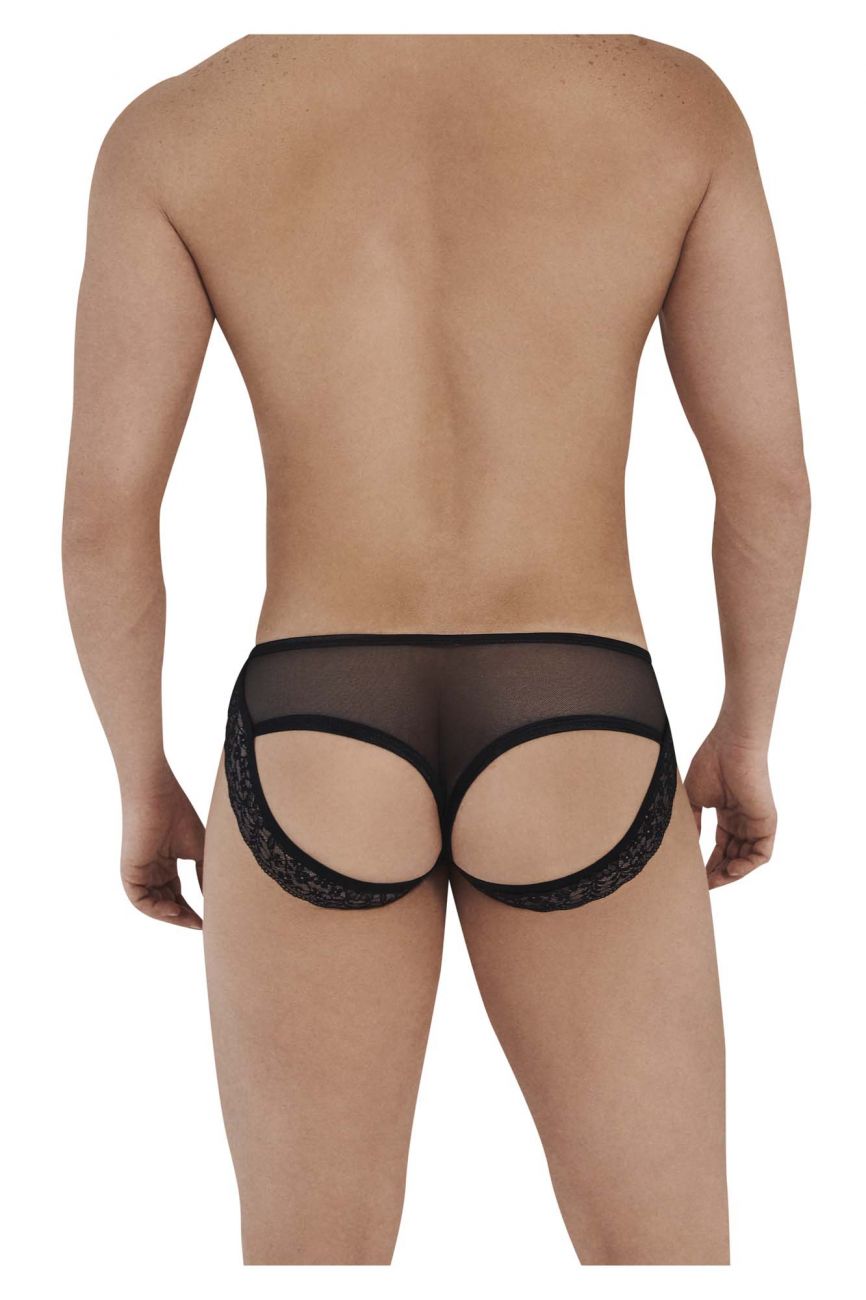CandyMan 99565 Mesh-Lace Thongs Black
