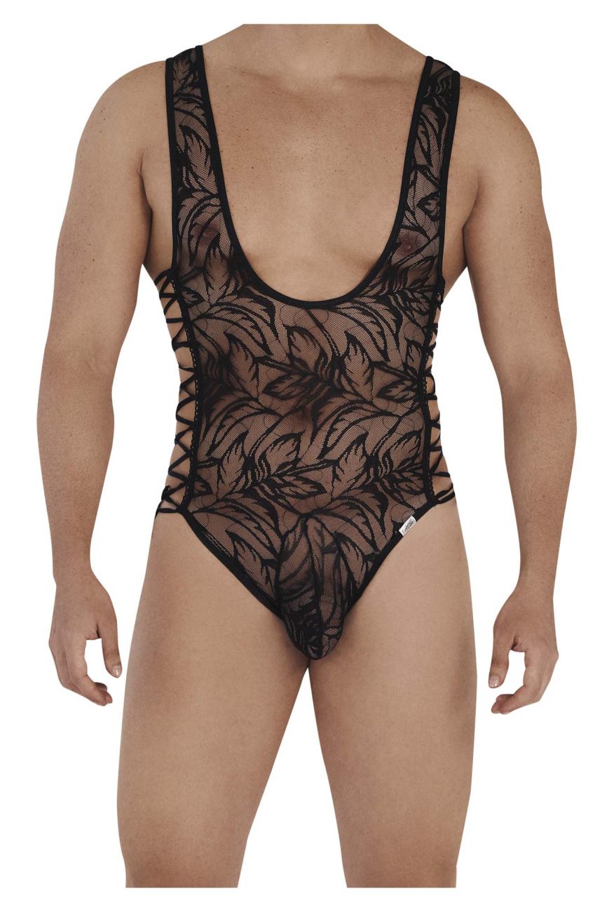 CandyMan 99570 Lace Bodysuit Black