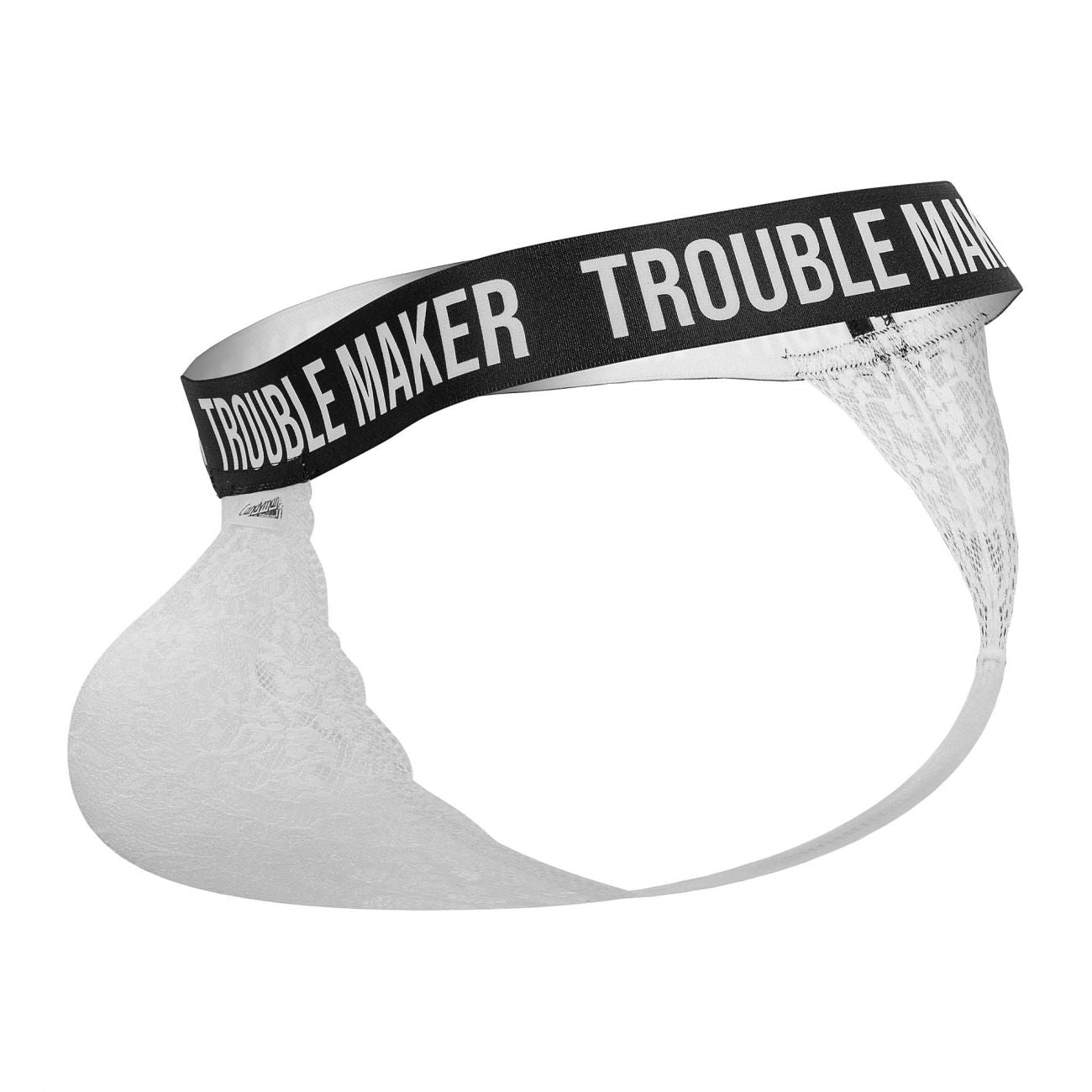 CandyMan 99618 Trouble Maker Lace Thongs White
