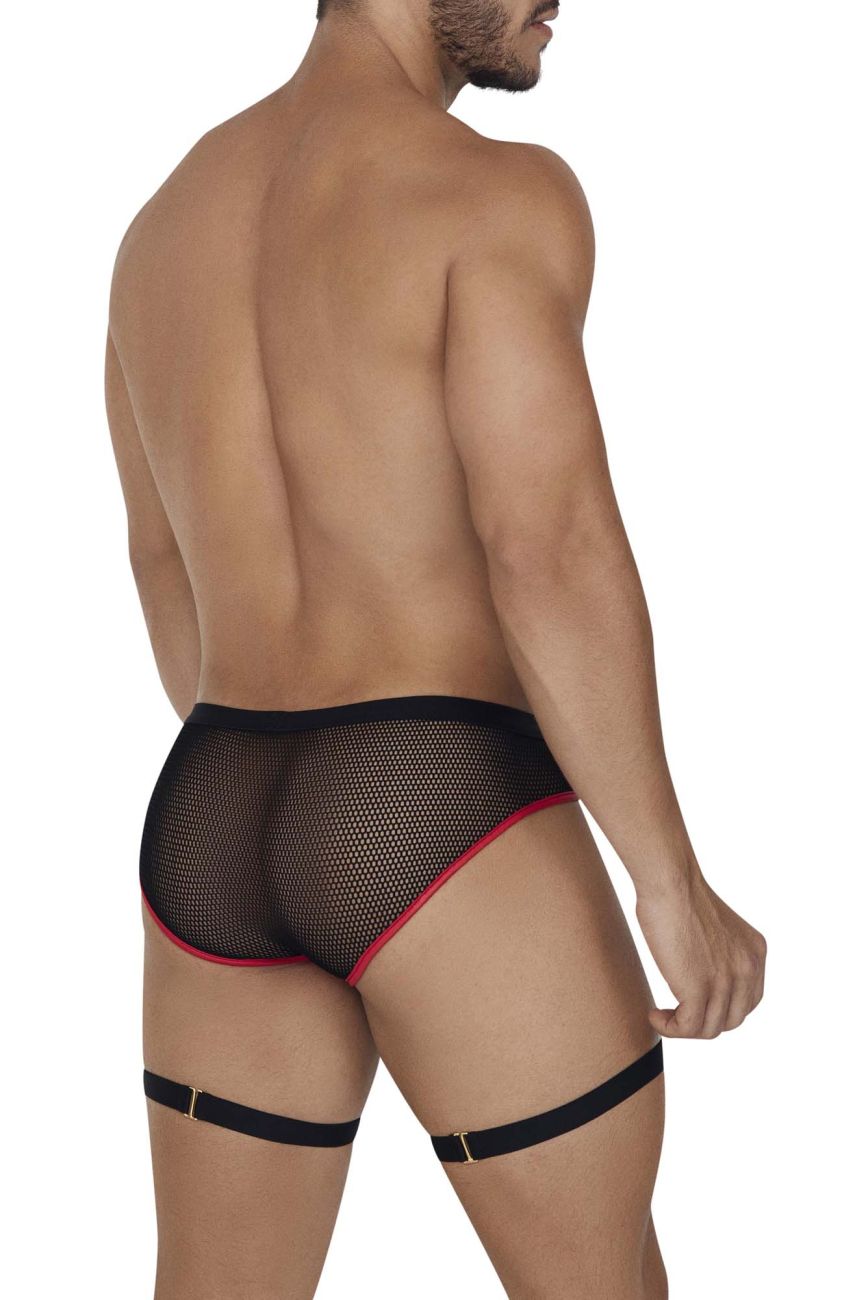 CandyMan 99684 Garter Briefs Black-Red