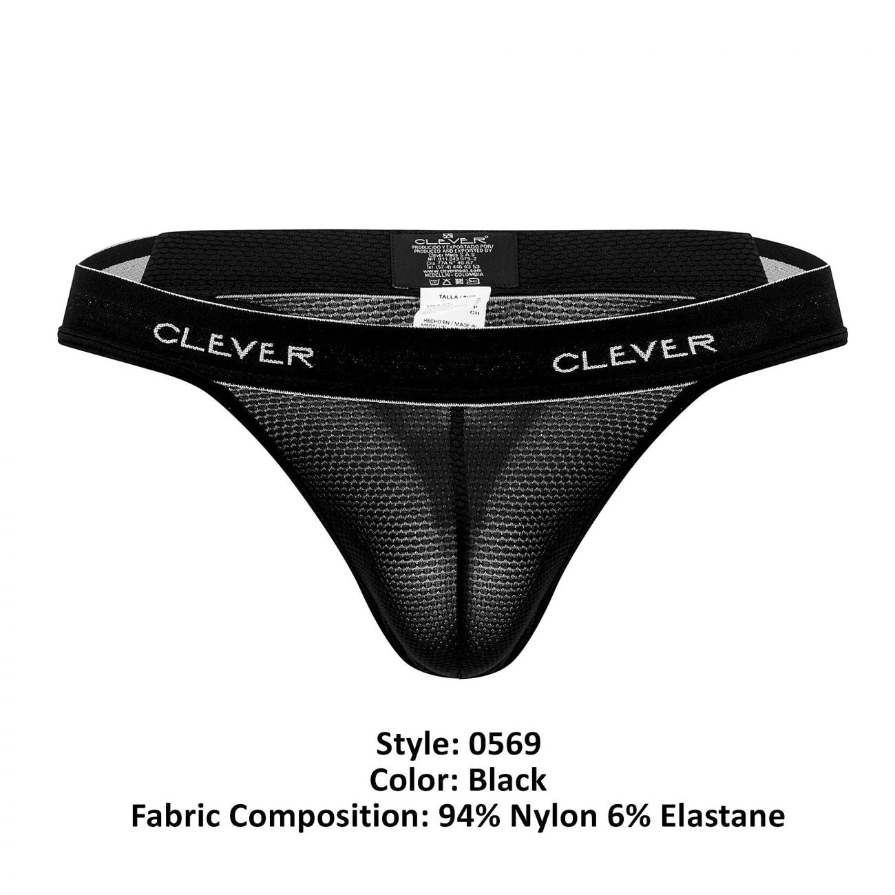 Clever 0569-1 Elements Thongs Black