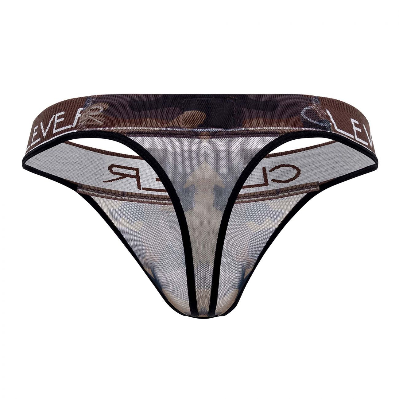 Clever 0919 Nation Star Thongs Brown Print