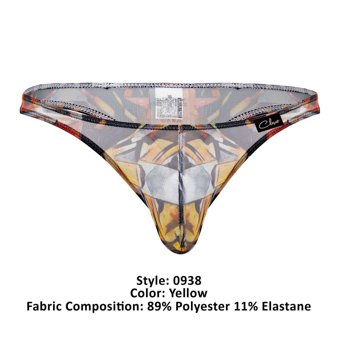 Clever 0938 Costly Thongs Yellow Print