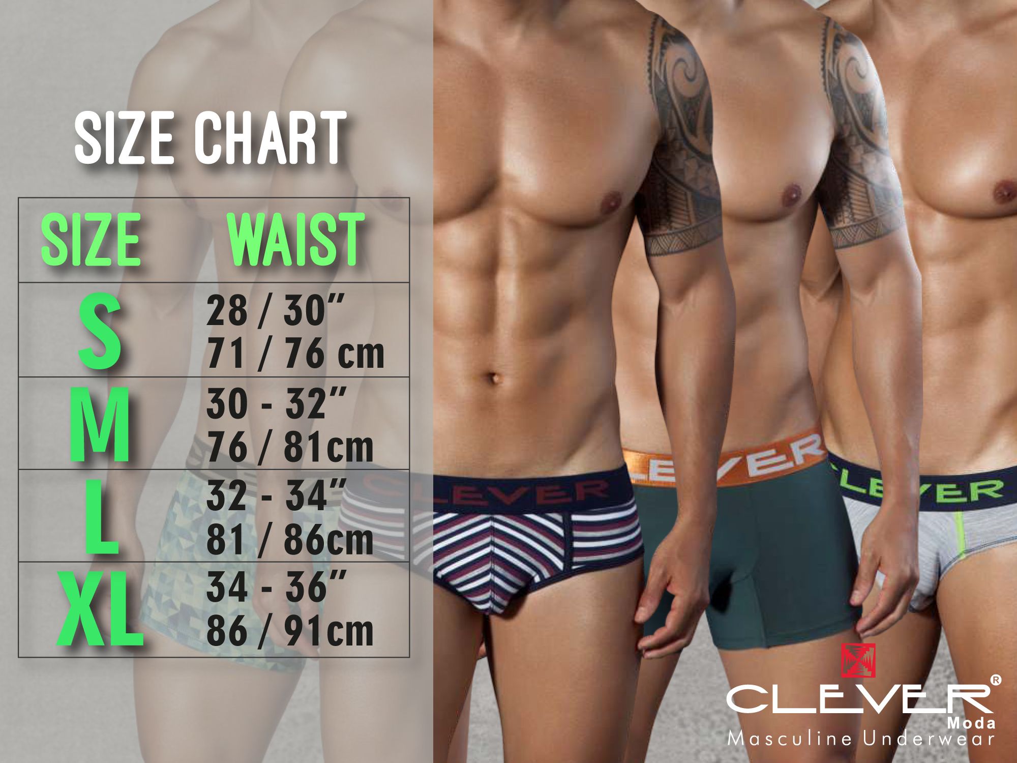 Clever 2434 Respect Boxer Briefs Green