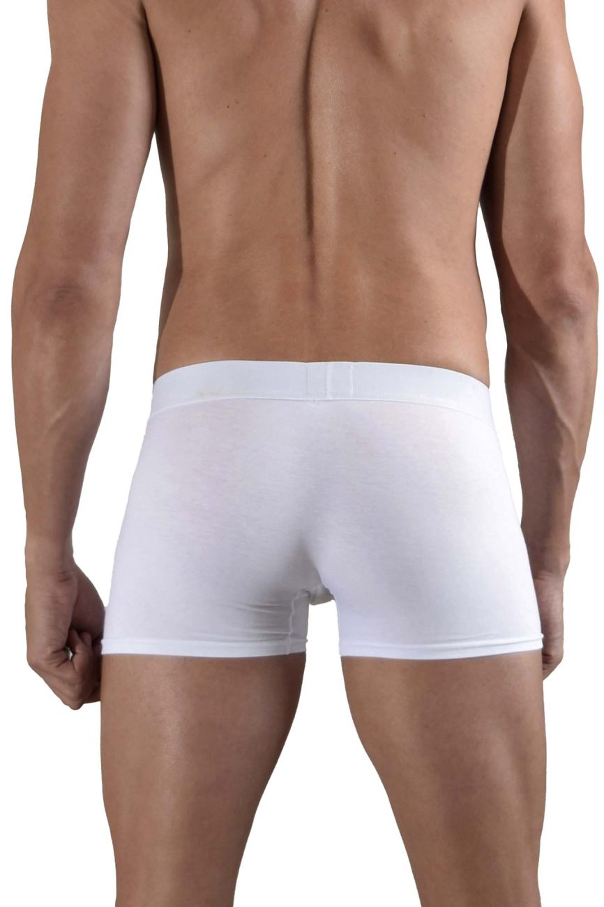 Doreanse 1777-WHT Label Boxer Briefs White Plus Sizes
