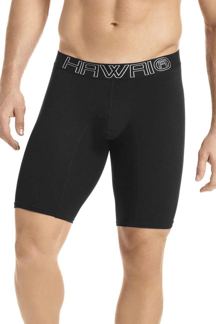 HAWAI 41903 Solid Athletic Boxer Briefs Black