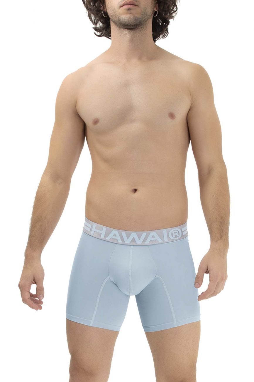 HAWAI 41977 Microfiber Boxer Briefs Light Blue