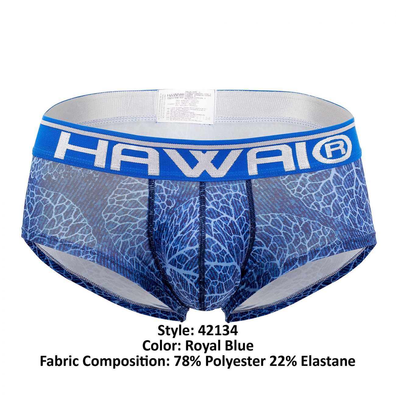 HAWAI 42134 Printed Mini Trunks Royal Blue