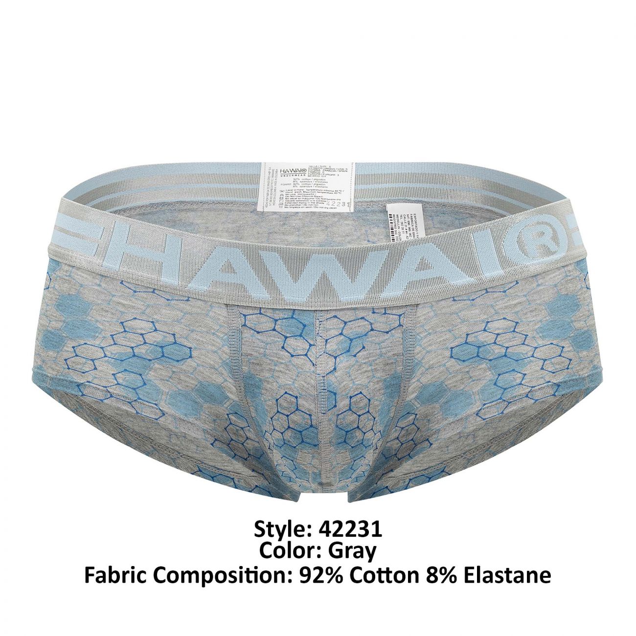 HAWAI 42231 Cotton Trunks Gray