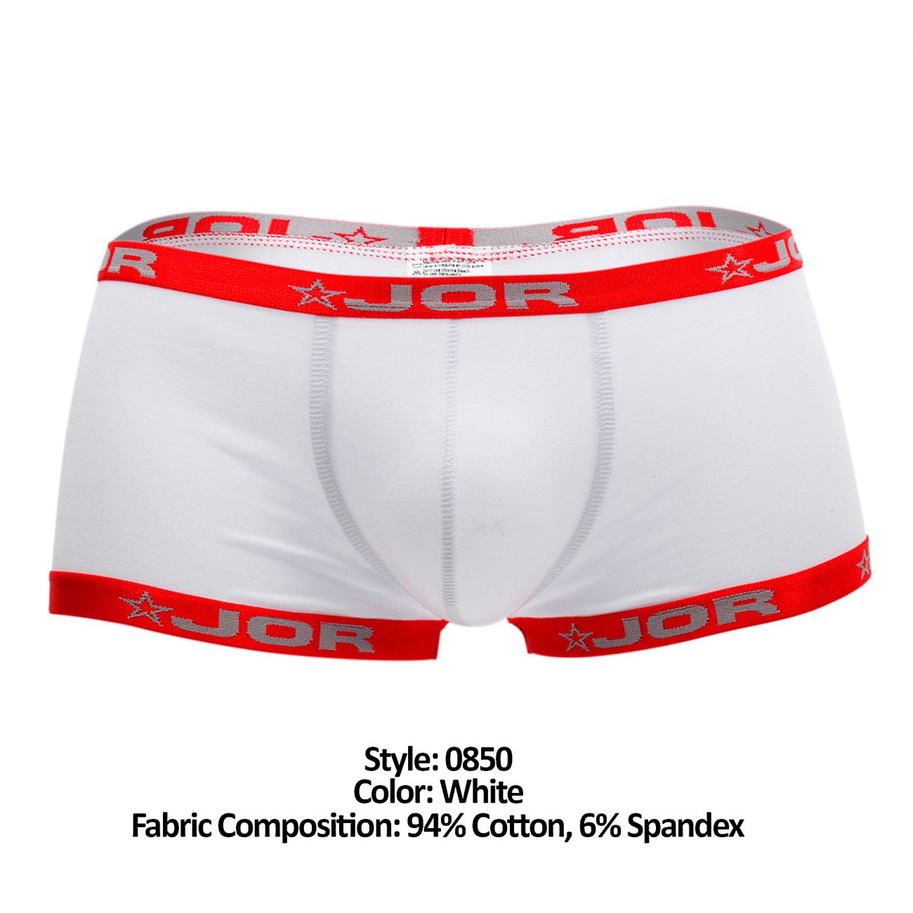 JOR 0850 Power Boxer Briefs White