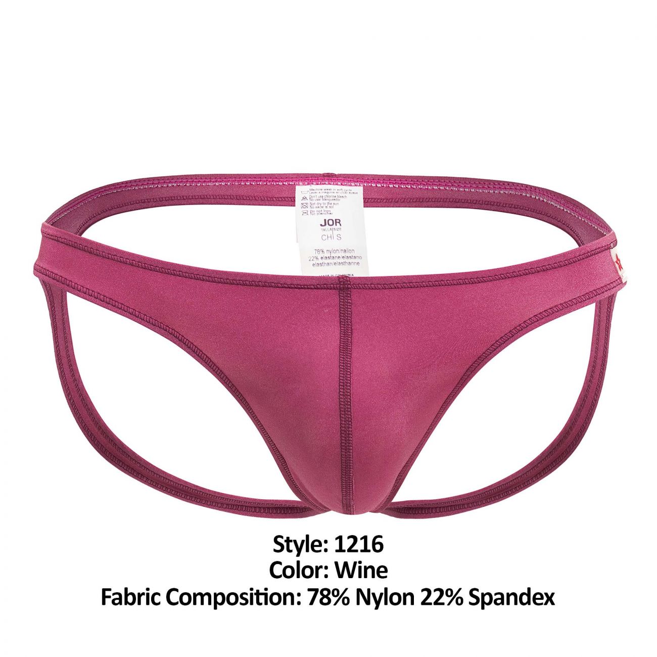 JOR 1216 Phoenix Jockstrap Wine