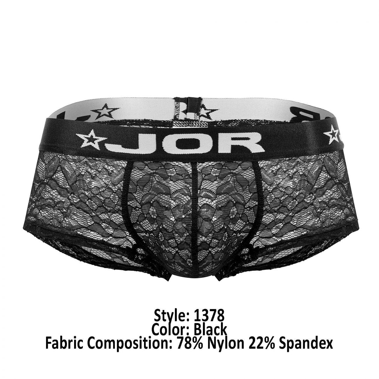 JOR 1378 Romance Lace Trunks Black