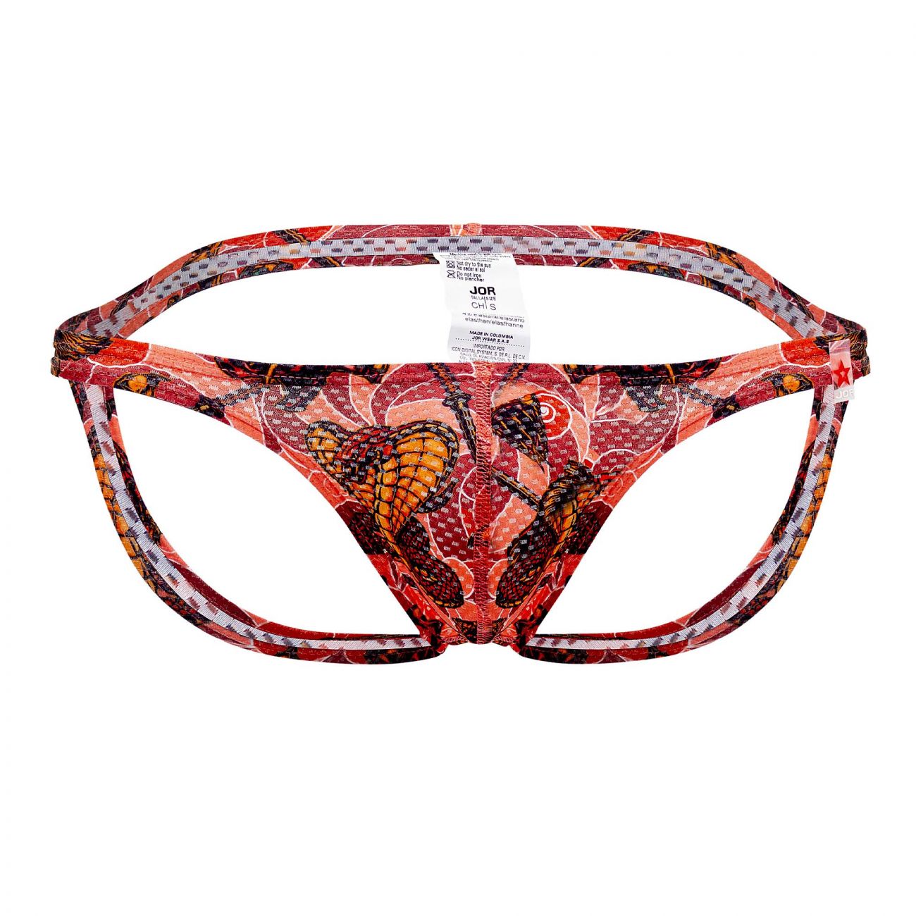 JOR 1521 Warrior Jockstrap Coral Printed