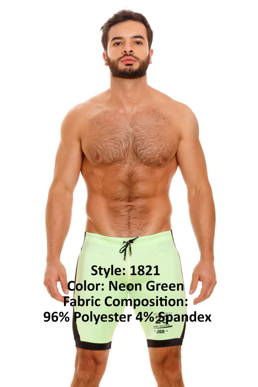 JOR 1821 Gamer Athletic Shorts Neon Green