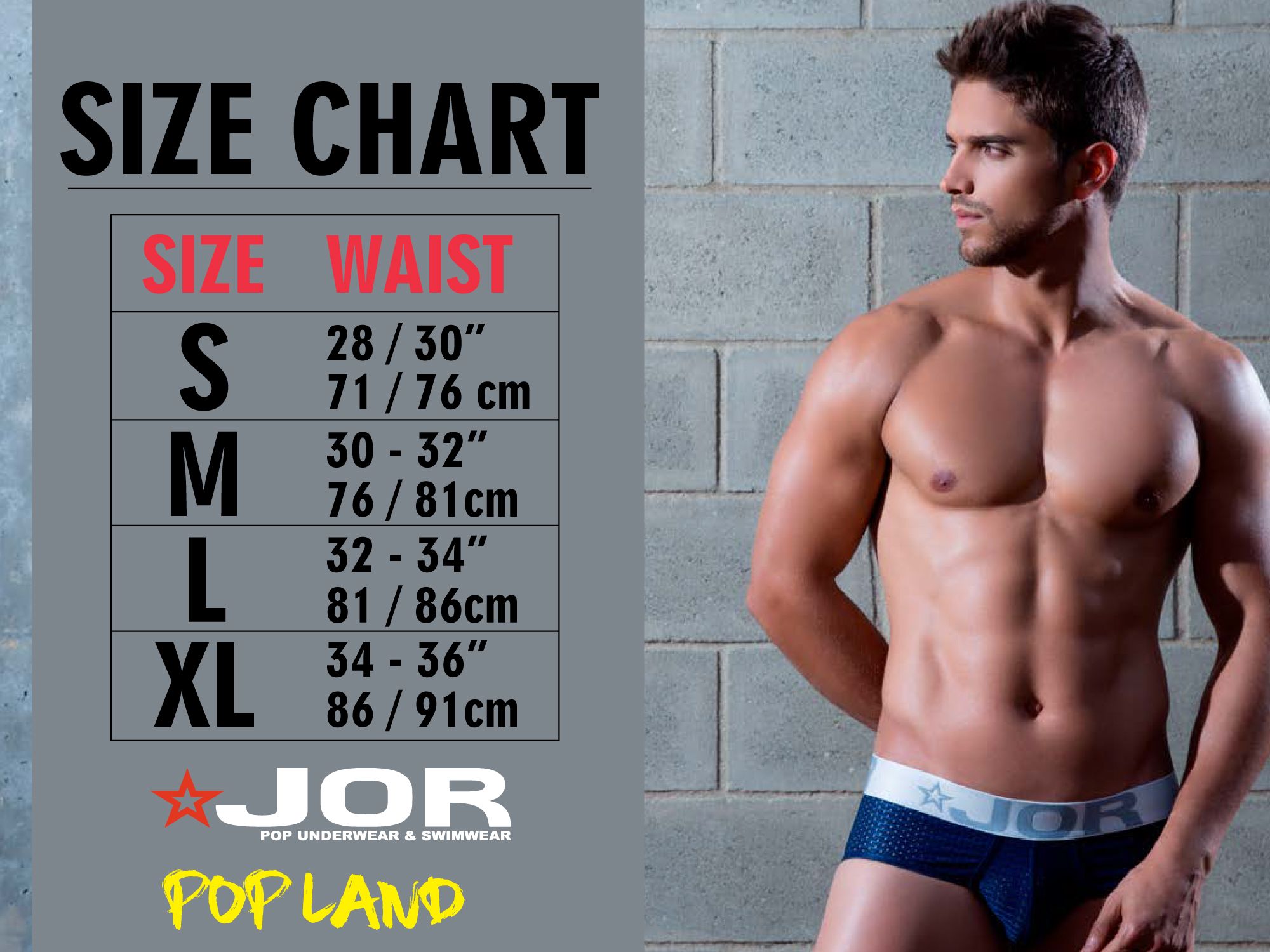 JOR 1258 Sport Swim Briefs Gray