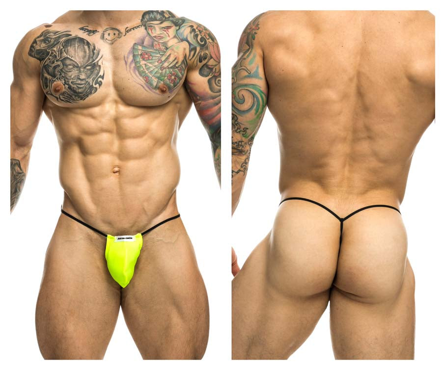 JUSTIN+SIMON XSJ02 Silky G-String Bulge Neon Green