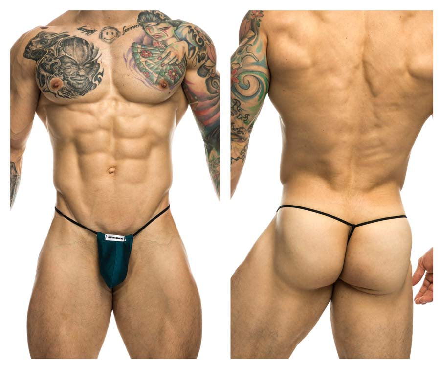 JUSTIN+SIMON XSJ02 Silky G-String Bulge Opal Green