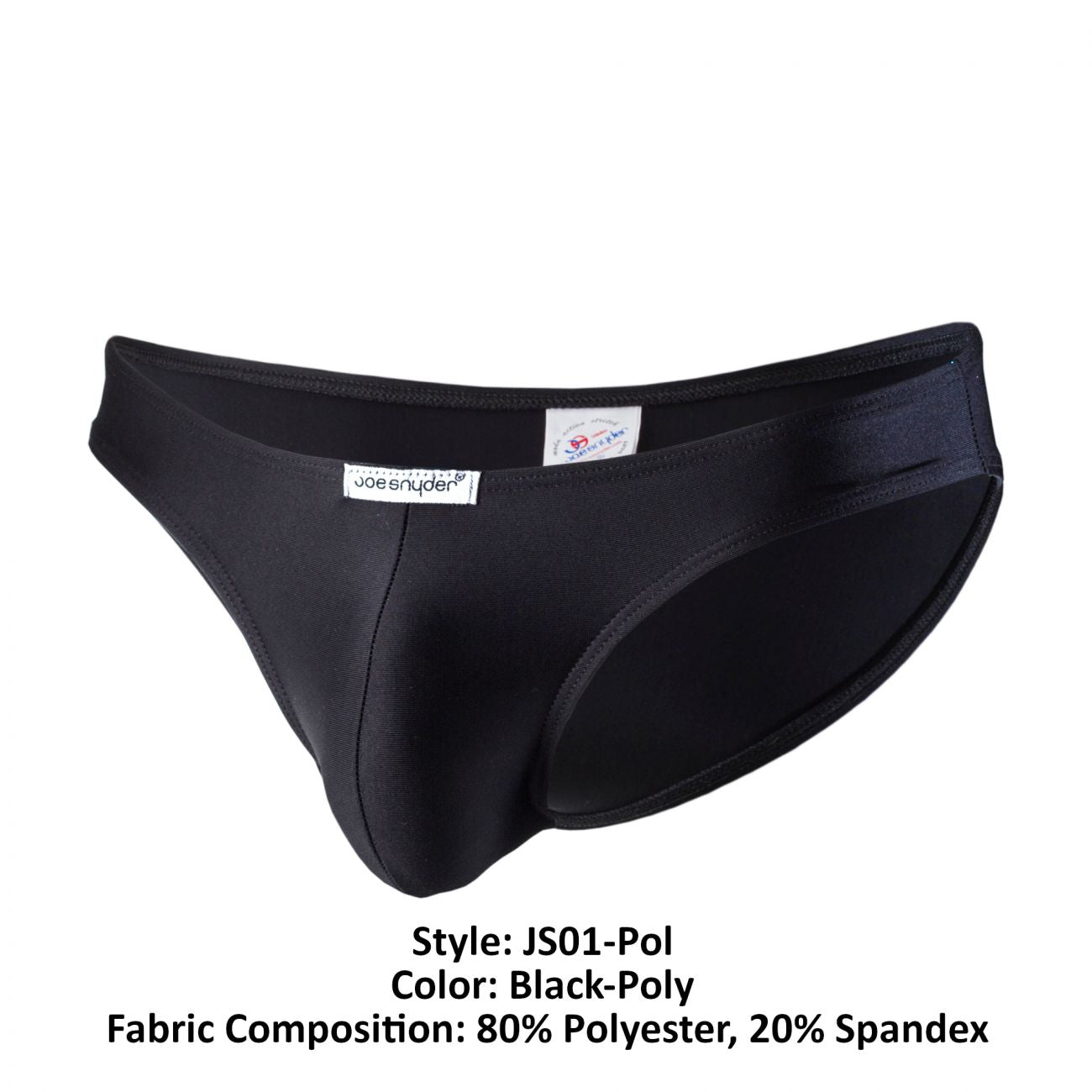 Joe Snyder JS01-Pol Polyester Bikini Classic Black Poly