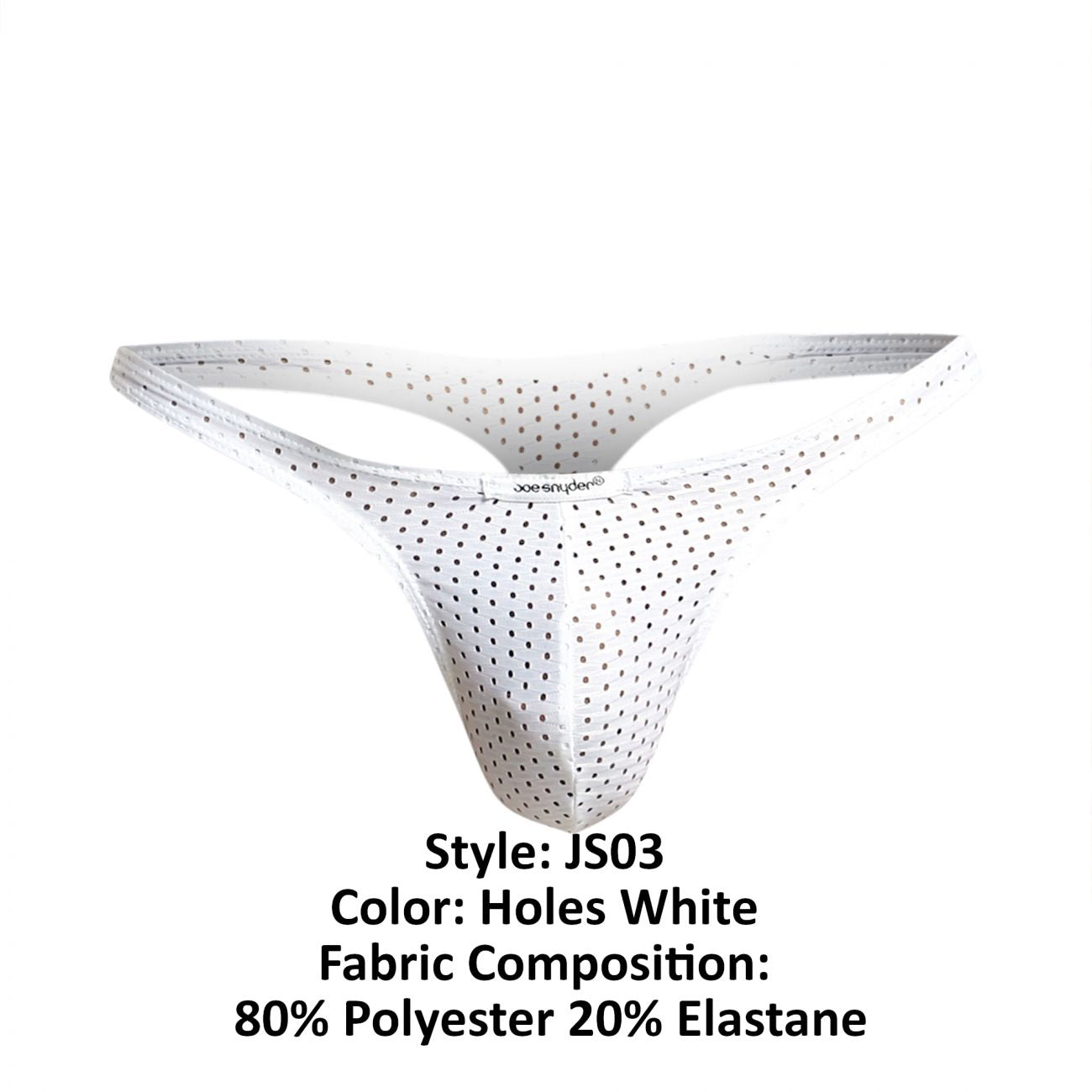 Joe Snyder JS03 Thong Holes White