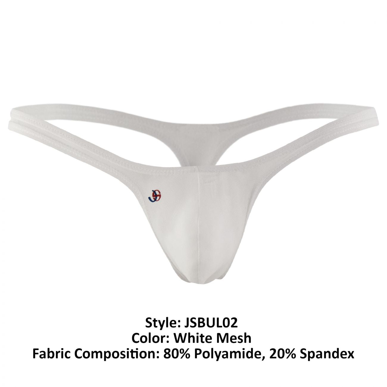 Joe Snyder JSBUL02 Bulge Tanga White Mesh