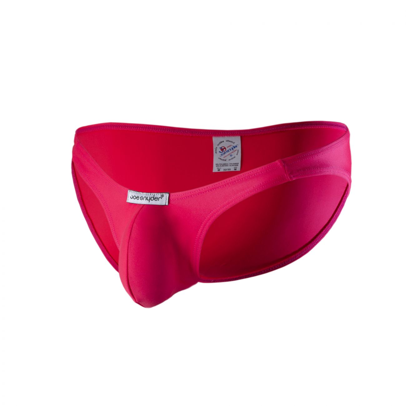 Joe Snyder JSBUL04-Pol Polyester Bulge Full Bikini Neon Pink Poly