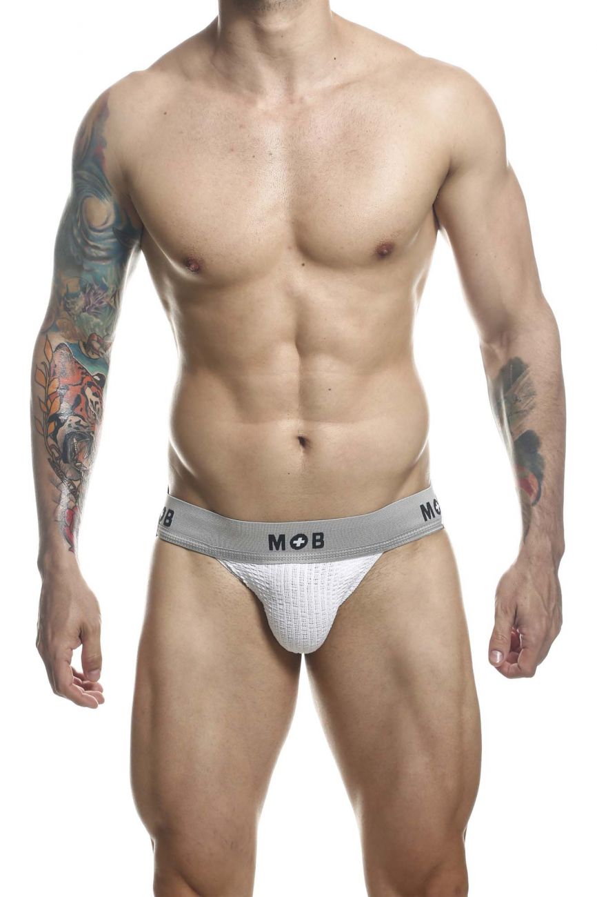 MaleBasics MBL107 Classic Fetish Jock 3 Inches Jockstrap Including Plus Sizes White