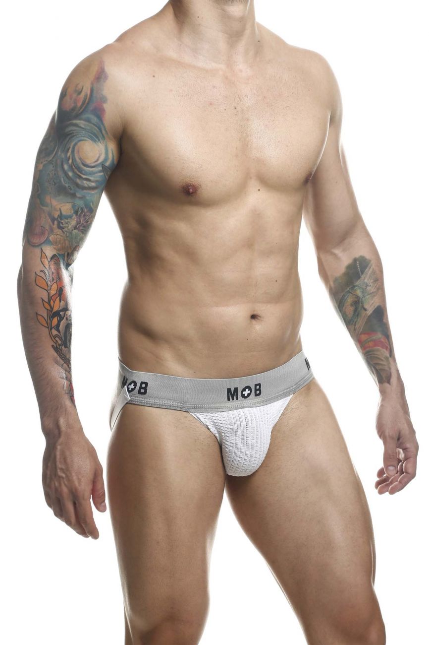 MaleBasics MBL107 Classic Fetish Jock 3 Inches Jockstrap Including Plus Sizes White