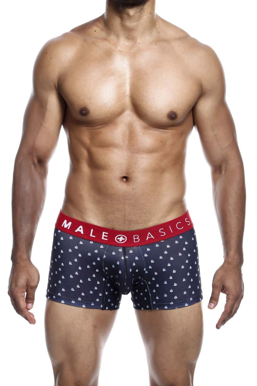 MaleBasics MBT01 3PK Trunks Printed Boats