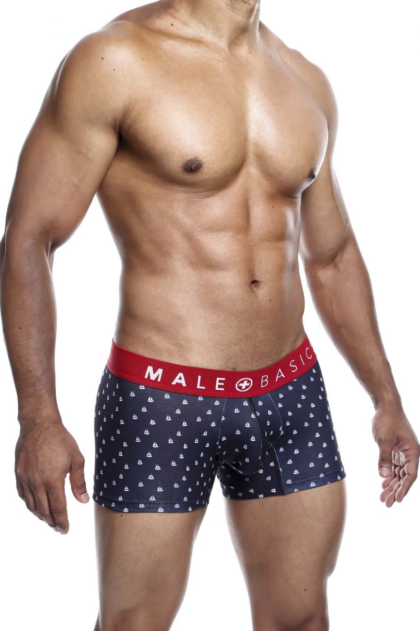 MaleBasics MBT01 3PK Trunks Printed Boats